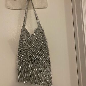 NWT URBAN OUTFITTERS BEADED FRINGE BAG. 9x9. GORGEOUS STATEMENT BAG.